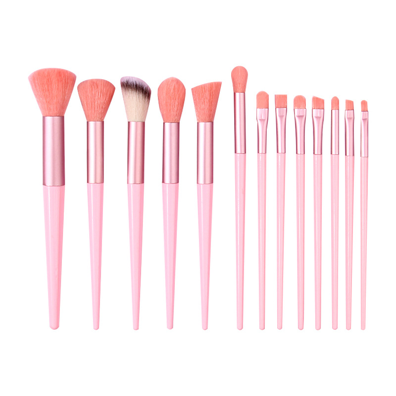 Sijiqing 13-piece makeup brush set, portable in a velvet bag, eyeshadow sleeve brush, soft bristle powder brush, blush brush, nose shadow brush Item Picture