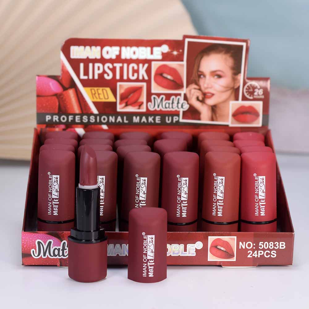 5083B Foreign trade export IMAN OF NOBLE Bright Red Moisturizing MATTE LIPSTICK full figure