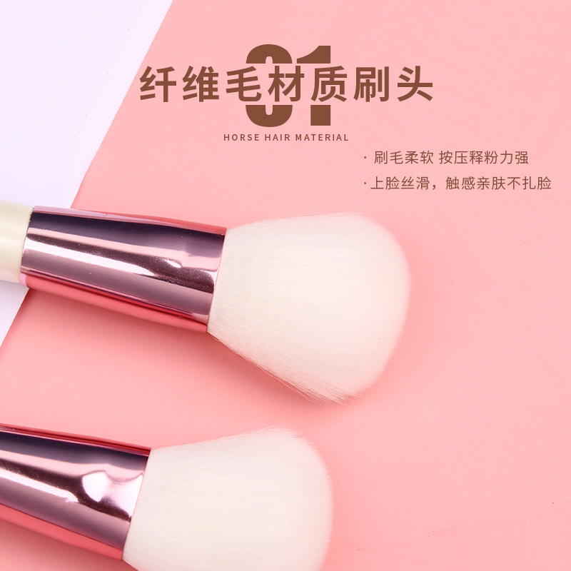 Single multi-functional blush brush, double-head sponge brush, setting powder brush, portable beauty tools for beginners wholesale Specification drawing