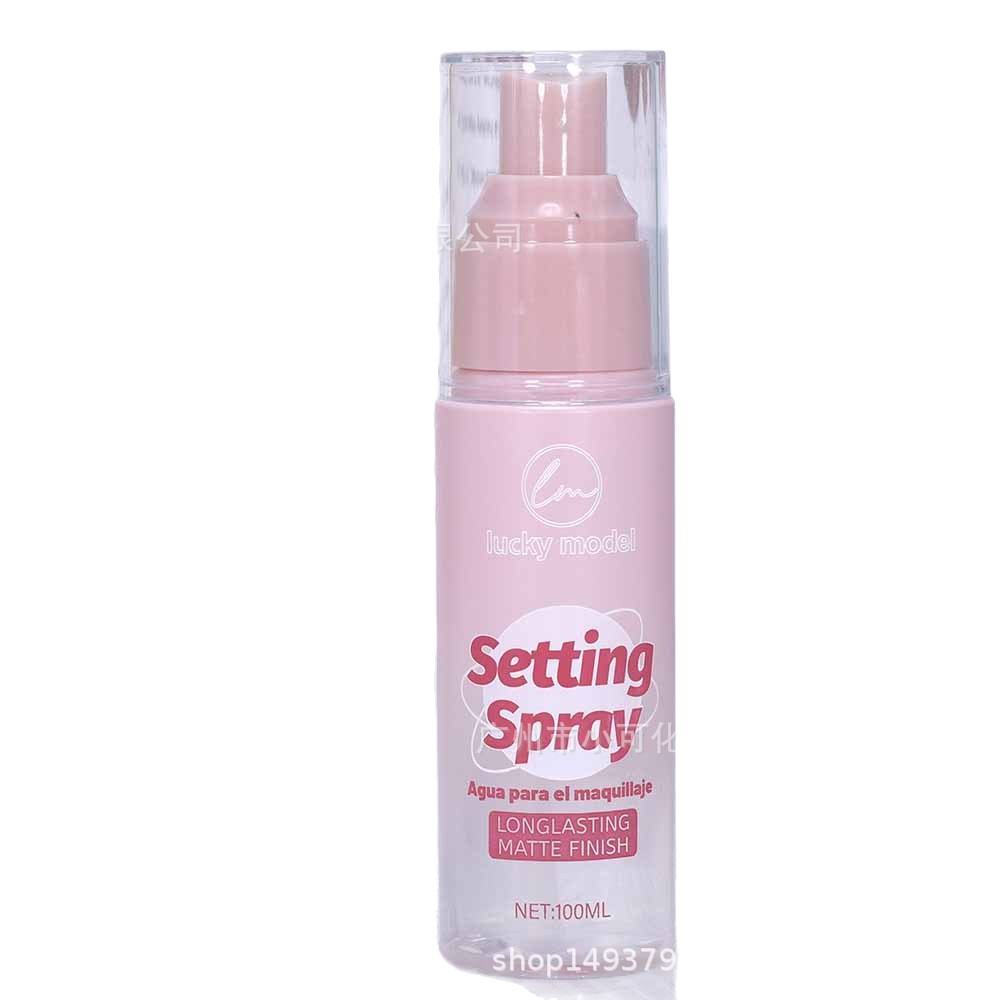 Foreign trade LUCKY MODEL Setting Water 2051A Pink bottle Setting spray New 100ML matte finish Item Picture