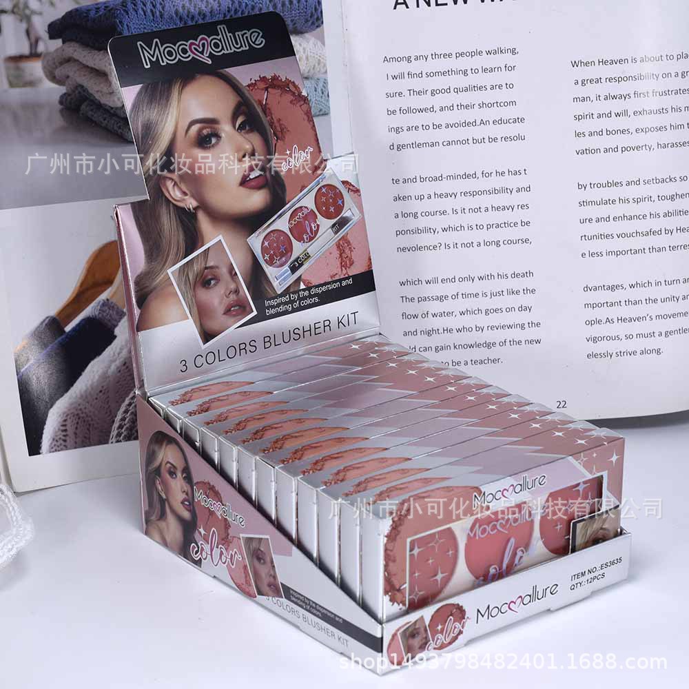 Export cross-border [MOCOALLURE] ES3635 three-color matte blush BLUSHER New Product wholesale details Picture