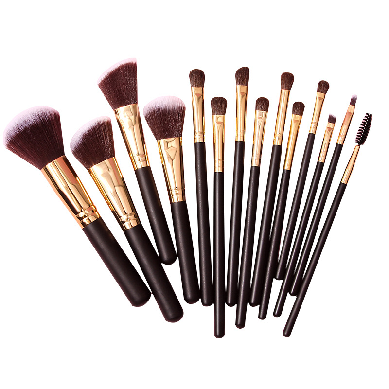 Cross-border best-selling 14 sets of makeup brushes, soft bristles, full set of loose powder brushes, eyeshadow brushes, essential tools for makeup, beauty brushes Item Picture