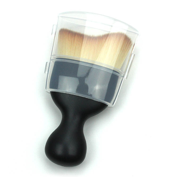 Single foundation brush, curved bristles, irregular-shaped base makeup brush, base makeup brush, makeup gift, wholesale beauty tools, curved head Specification drawing