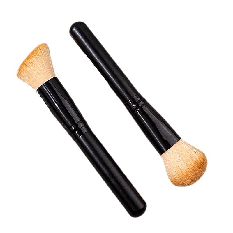 Factory direct sales of single black wooden-handled makeup brushes, loose powder brushes, blush brushes and beauty tools in stock for wholesale Item Picture