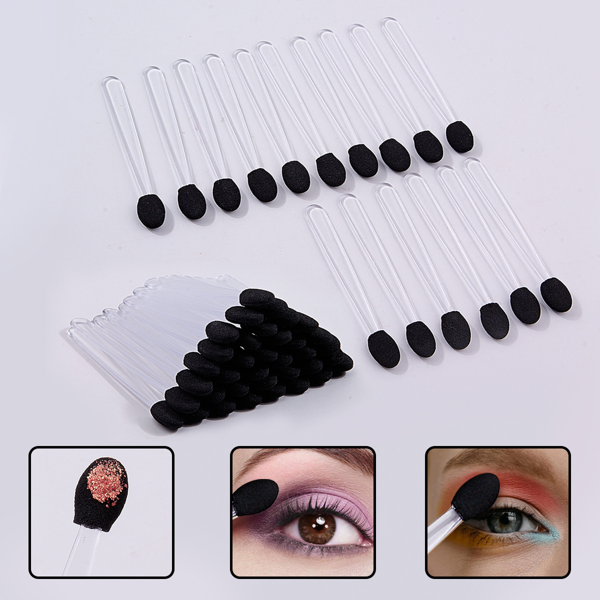 Cross-border best-selling single-head sponge eyeshadow stick, eyeshadow brush, portable high-quality eyeshadow brush, one-touch shaping makeup brush full figure