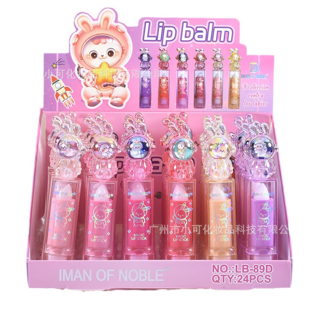 2024-only export [IMAN OF NOBLE] LB-89D Cartoon Transparent Moisturizing LIPBALM Item Picture