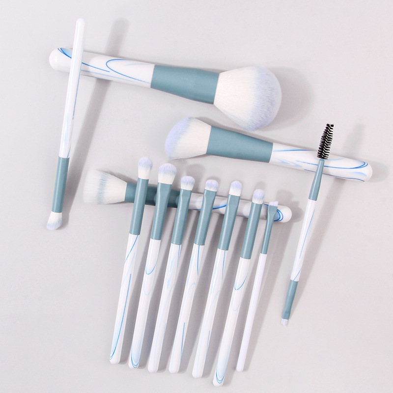 Soft 12-piece Clear Sky Makeup Brush set, single setting brush, large soft-bristled blush brush, eyeshadow brush, full set of dotting brushes Specification drawing