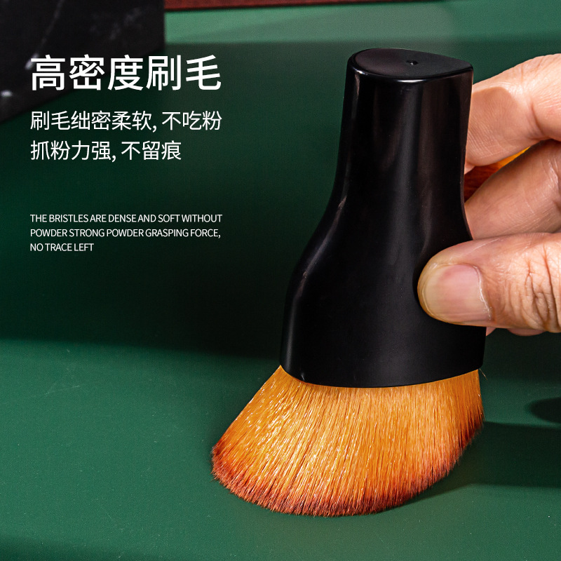 3D curved foundation brush, soft bristles, portable, powder-free single makeup brush, new beginner's beauty tool wholesale details Picture