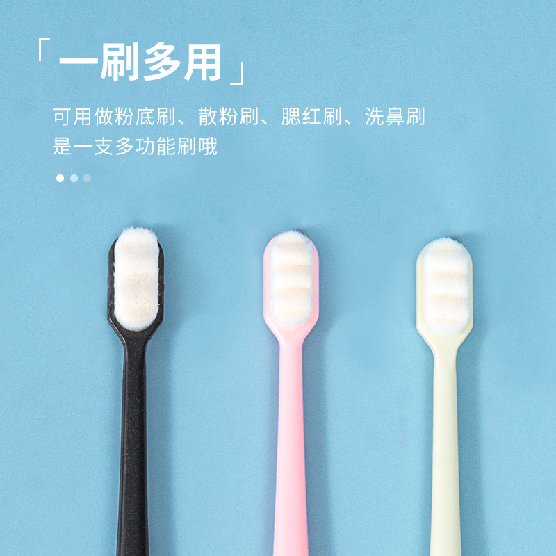 Wholesale of multi-functional soft-bristled wavy makeup brushes for dry and wet use, including the all-in-one toothbrush type foundation brush Application Scenario