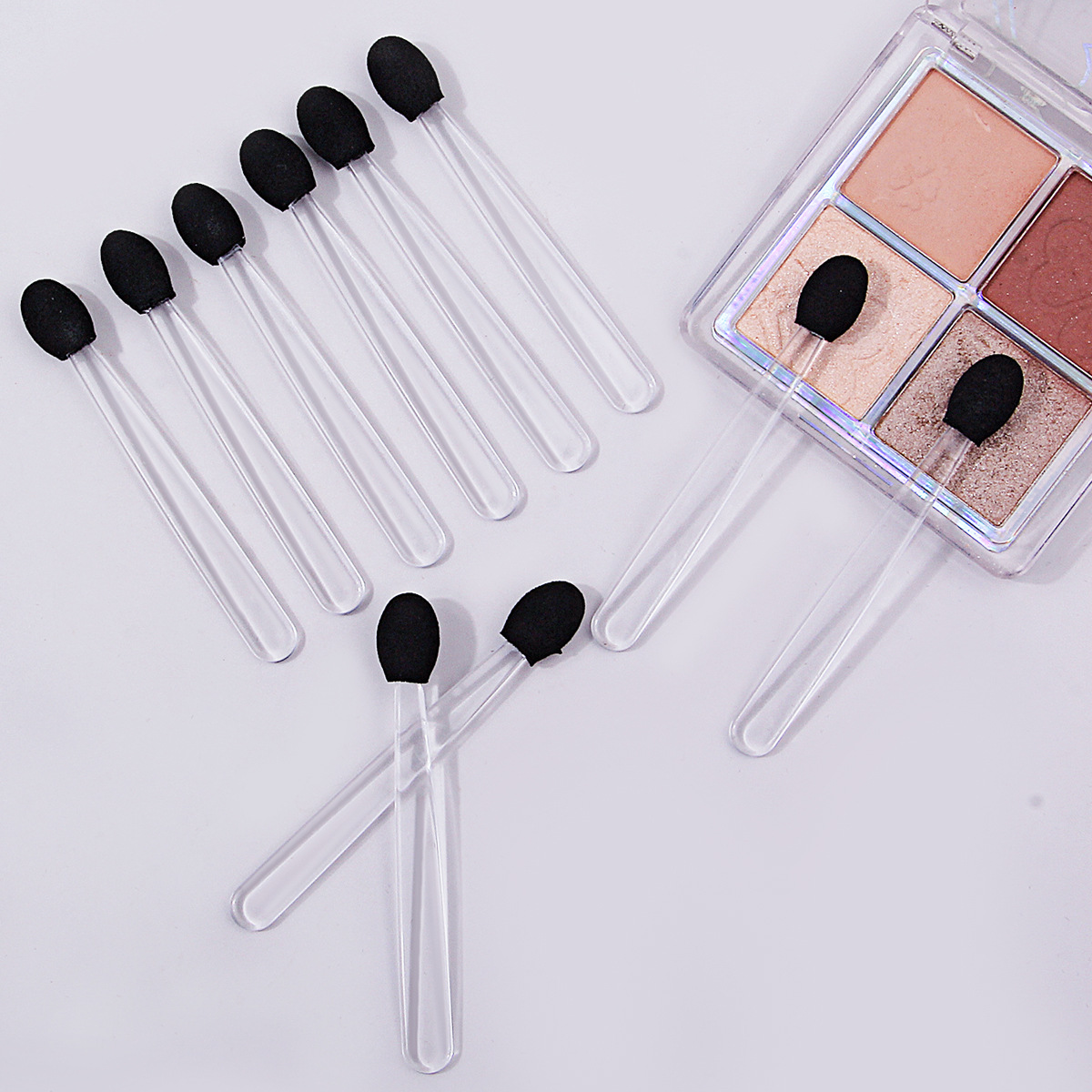 Cross-border best-selling single-head sponge eyeshadow stick, eyeshadow brush, portable high-quality eyeshadow brush, one-touch shaping makeup brush details Picture