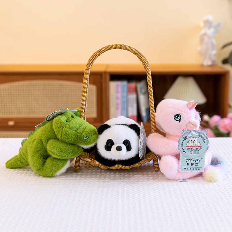 Palm-sized pet cartoon animal, cute companion plush toy, bed sleeping doll, gift, small doll details Picture