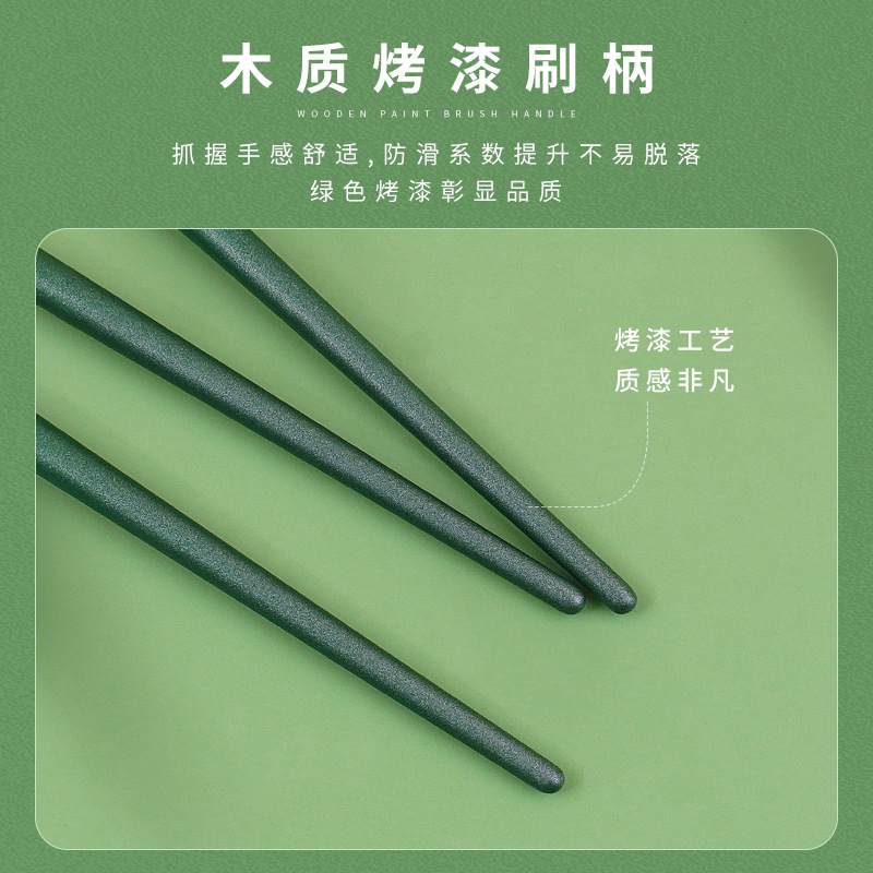 Single eyeshadow brush, Green Cloud Portable soft-bristled detail brush, long-handled wooden makeup brush, bagged beauty tools wholesale Application Scenario