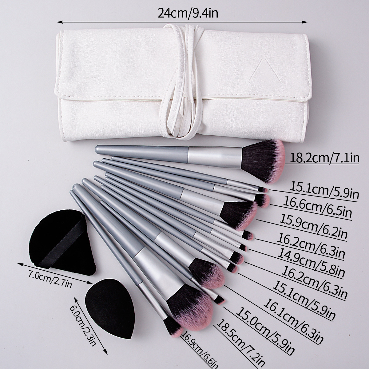 Factory direct sales of foundation brushes and eyeshadow brushes in stock. 12-piece portable makeup brush set with soft bristles Item Picture