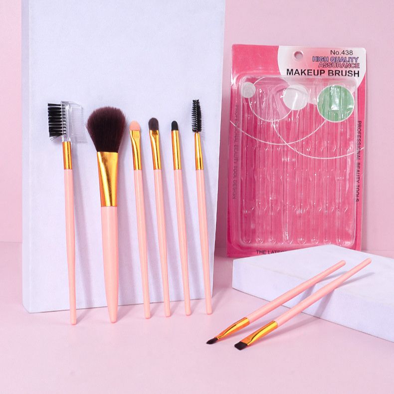 8-piece makeup brush set in color box, portable travel set, soft bristle eyeshadow brush, foundation brush, beauty tools wholesale full figure