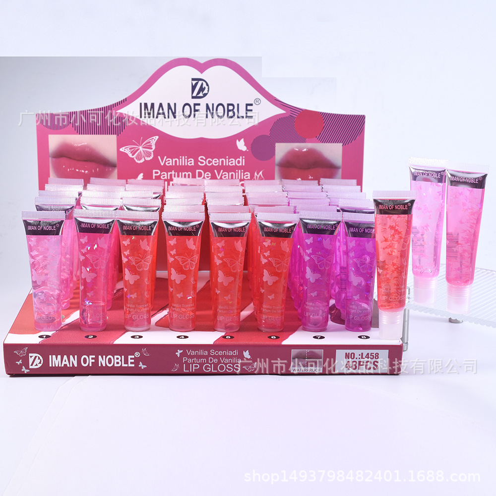 L458 Sequin IMAN OF NOBLE Cross-border Transparent Moisturizing Lip Gloss LIPOIL 18ML Water Glow details Picture