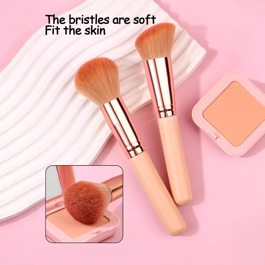 Single honey powder makeup brush, blush brush, soft bristles, non-powder setting, loose powder contouring brush, high-end multi-functional cleaning brush full figure
