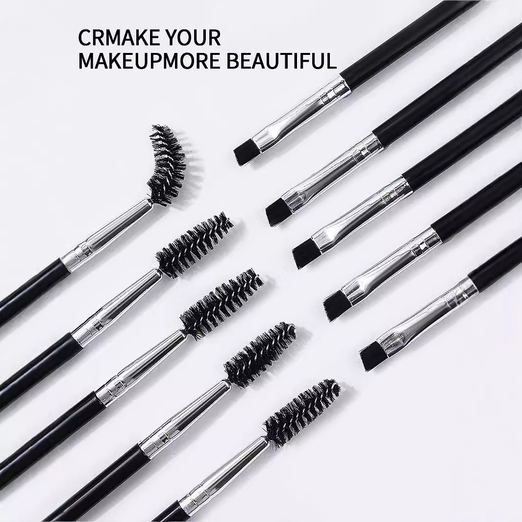 Factory wholesale double-headed eyebrow brushes, eyelash curlers, makeup brushes, eye makeup details, eyeliner brushes, beauty tools, and can print logos details Picture