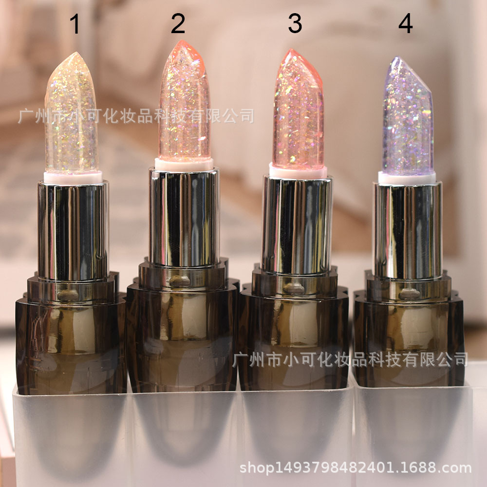 R4735M Gold Foil Jelly color-changing lipstick Lipstick ROMANTIC BIRD Moisturizing magic lipstick Application Scenario