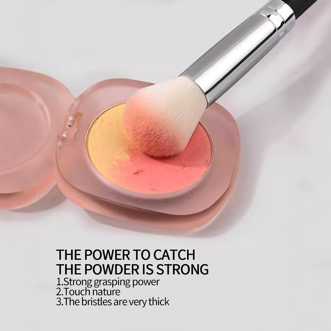 Single black smudging makeup brush, blush brush, face brightening and highlighting, hand refreshing, daily makeup tool Specification drawing