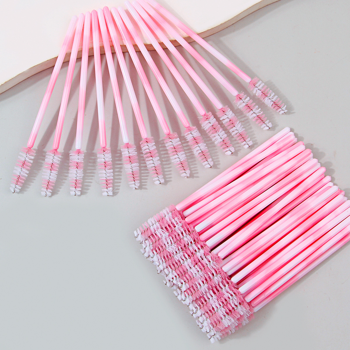 New cross-border rainbow gradient mascara brush, dual-purpose eyebrow brush, portable colored mascara comb and makeup brush tool details Picture