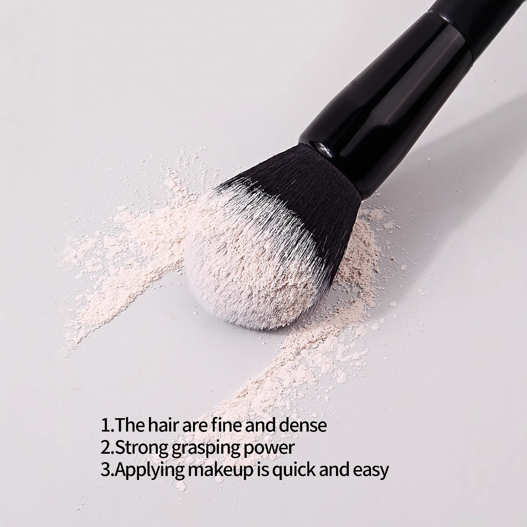 Wooden handle single loose brush large round head setting honey brush non-shedding makeup brush professional makeup brush wholesale price Application Scenario