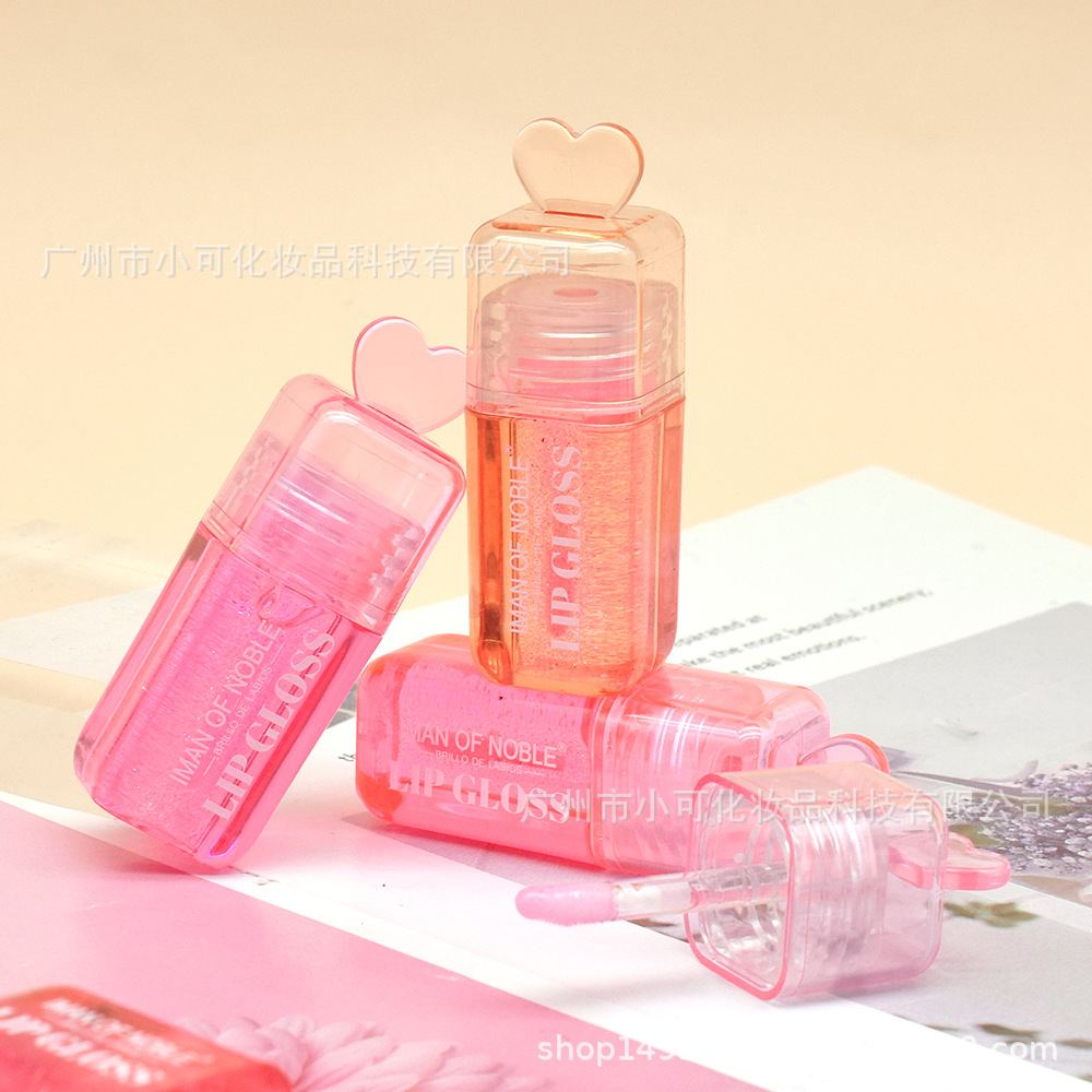 IMAN OF NOBLE SHINY LIPOIL Lip Gloss 7168A Lip Gloss Shiny Lipoil Heart Square Tube details Picture