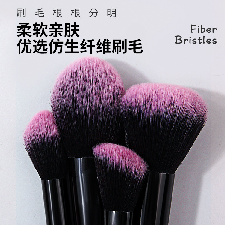 Holiday Series 12-piece makeup brush set: Complete loose powder brush, eyeshadow brush, foundation, concealer brush, soft bristle makeup tools Specification drawing