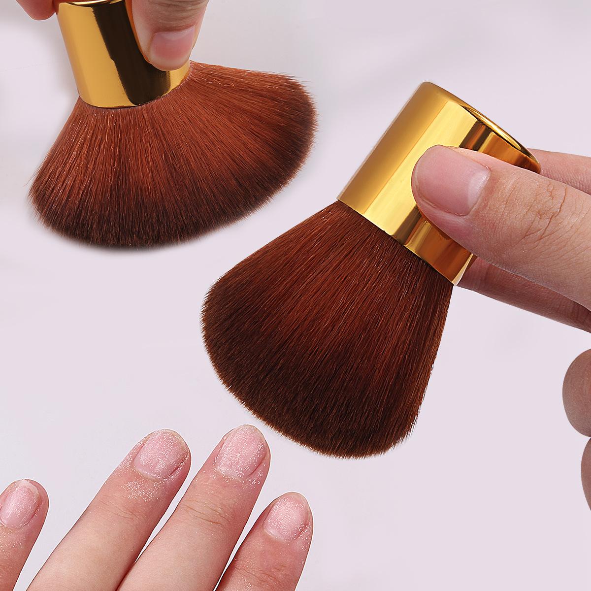 Cross-border best-selling kabuki makeup brushes, mushroom brushes, soft bristle blush brushes, countertop brushes, dust brushes, bottom round head brushes, multi-color brushes full figure