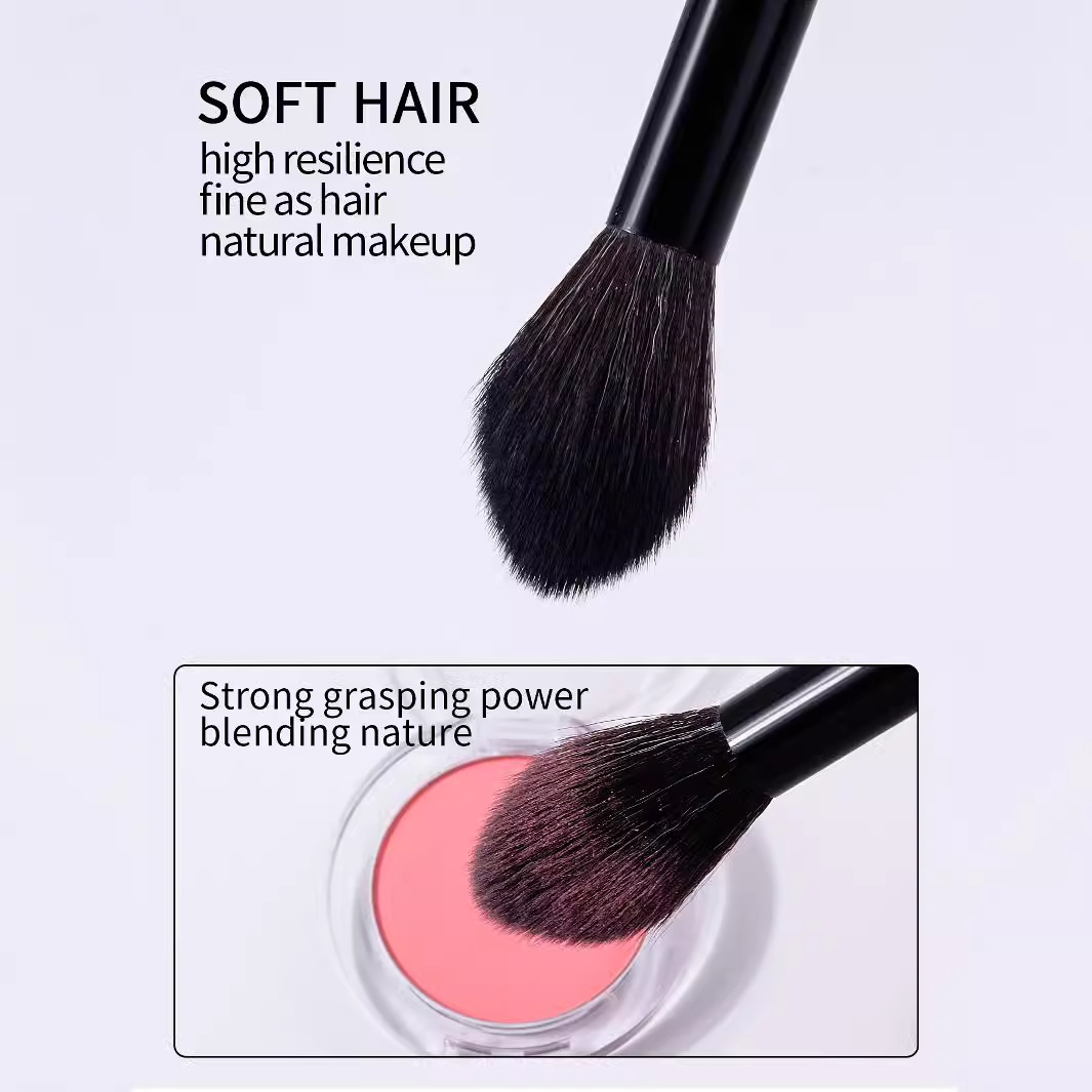 The new multi-functional Flame blush brush, facial brightening and highlighter brush, contouring brush, soft and non-irritating to the face, portable single brush details Picture