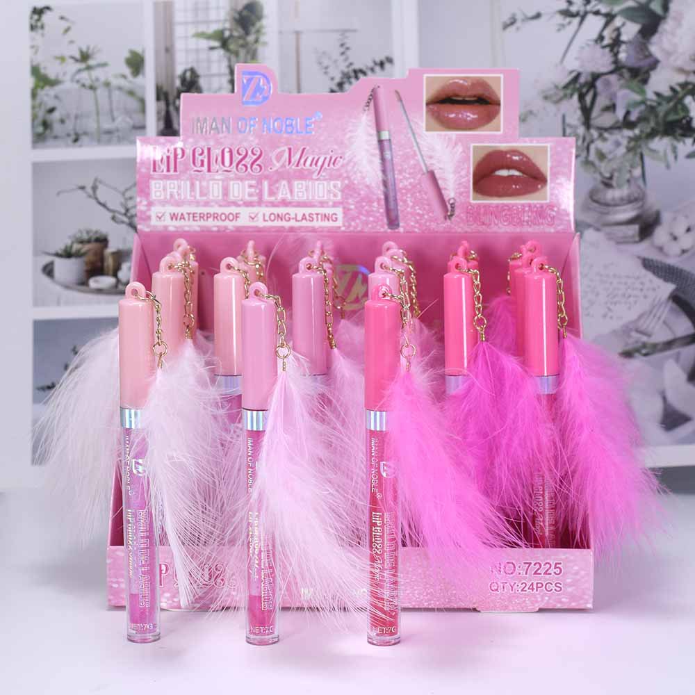 IMAN OF NOBLE Feather Fine Glitter Moisturizing Lip Gloss 7225 Magiclipoil full figure