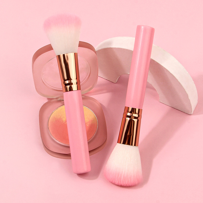 Two-color bristle blush brush, loose brush, makeup brush, soft details, high-gloss brush, beauty tool, makeup brush Specification drawing