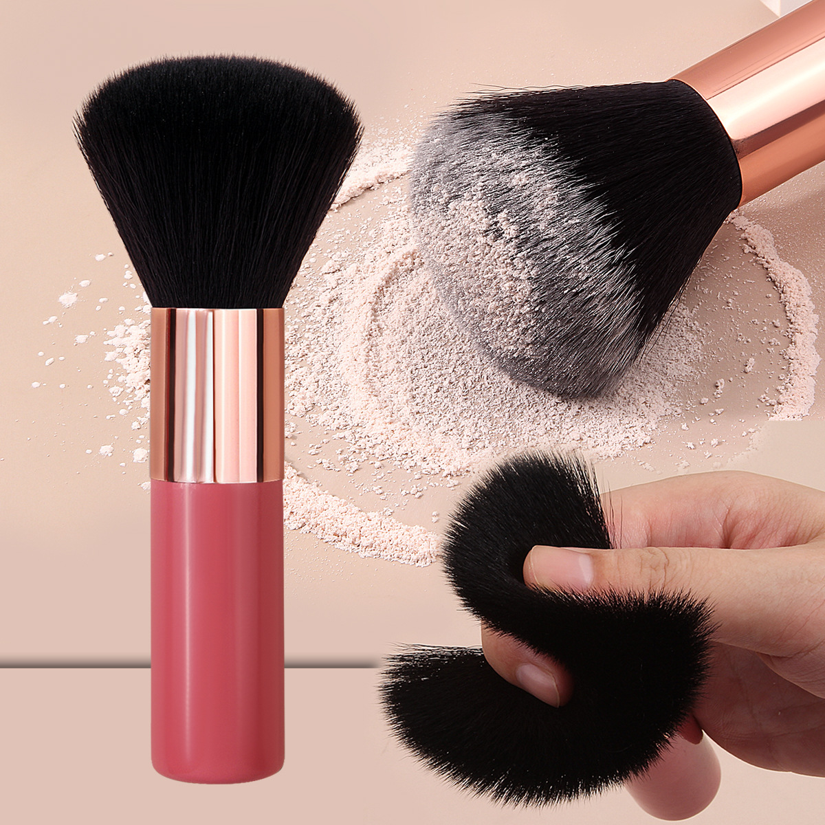 Cross-border best-selling loose brushes, fiber bristles, setting brushes, makeup brushes, nail art dust brushes, and beauty tools in stock for wholesale full figure