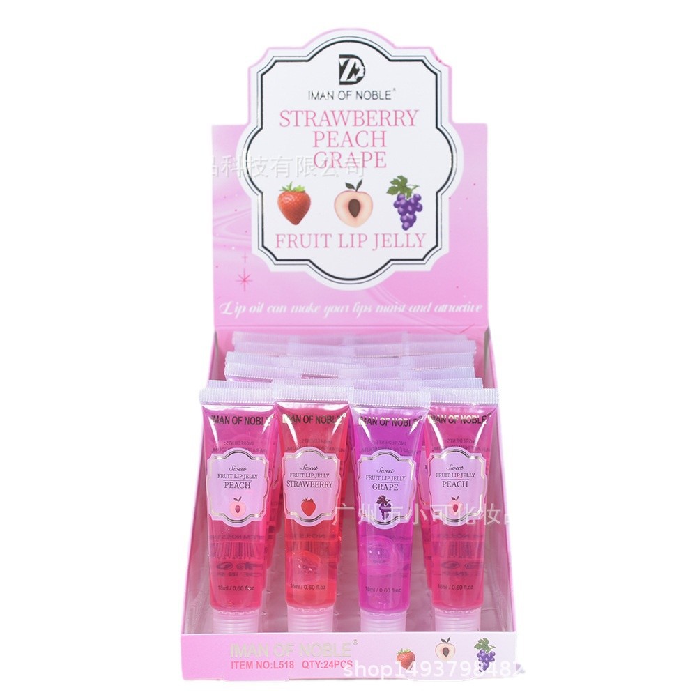 Only 2024 export OF [IMAN OF NOBLE] L518 Fruit-Flavored Transparent Moisturizing Lip Oil lipoil Item Picture