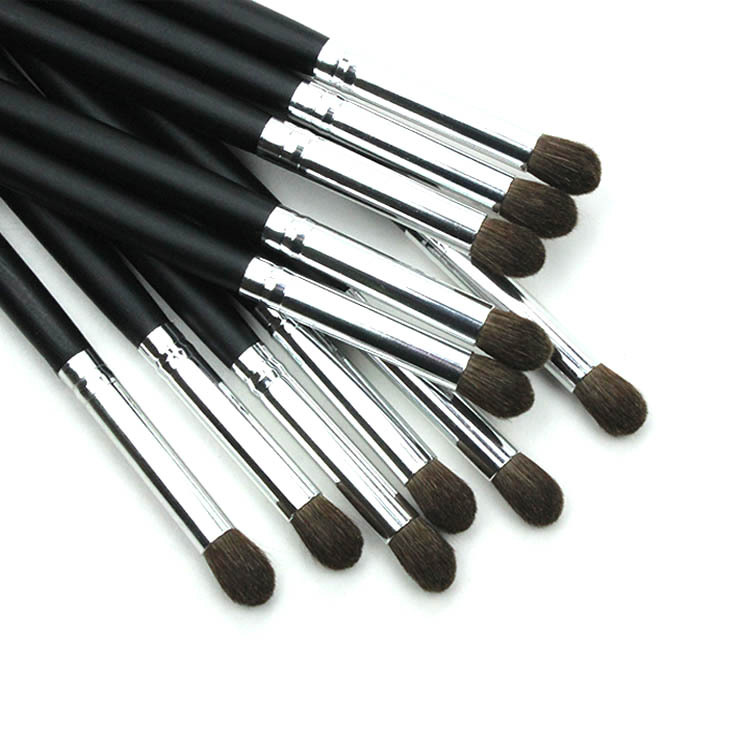 Single horsehair makeup brush, nose shadow brush, highlight brush, portable animal hair makeup brush, soft hair beauty tools wholesale full figure