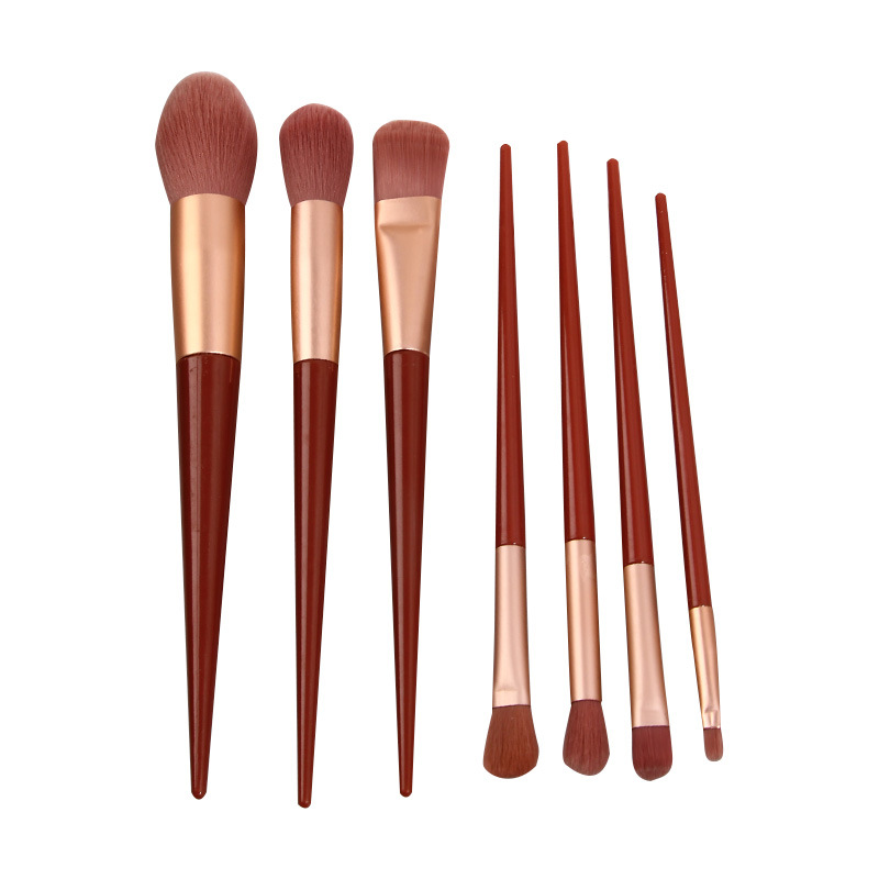 7-piece makeup brush set, soft-bristled eyeshadow brush, beginner's loose brush, long-handled makeup brush, wholesale beauty tools Item Picture
