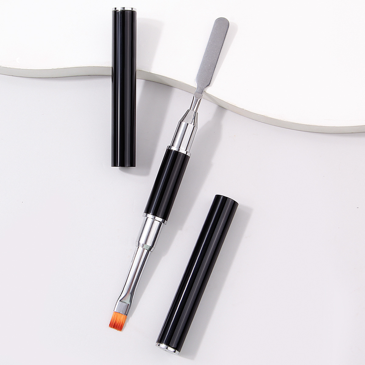 Double head multi-functional nail pen, steel push phototherapy pen, glue remover, nail polish extension drawing pen, beauty tool details Picture
