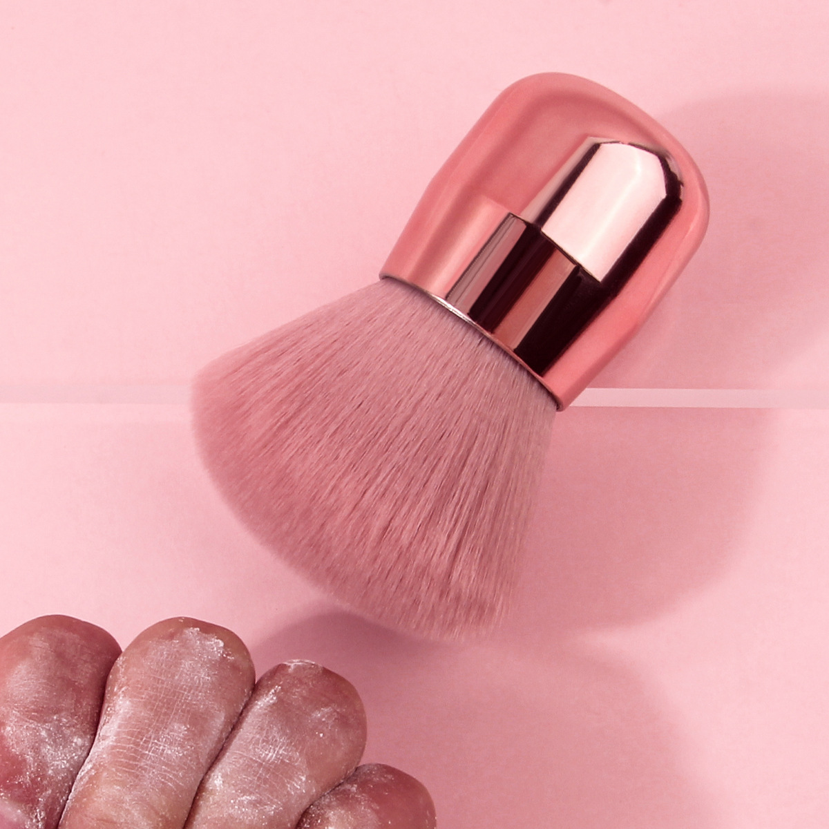 Cross-border best-selling mushroom head loose powder blush brush, fluffy powder grab, nail dust cleaning brush, makeup brush manufacturer wholesale details Picture