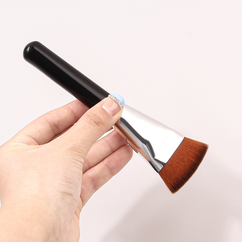 Single large-sized mask brush, portable flat-head contour brush, one-piece foundation brush, beginner's beauty tools wholesale Specification drawing