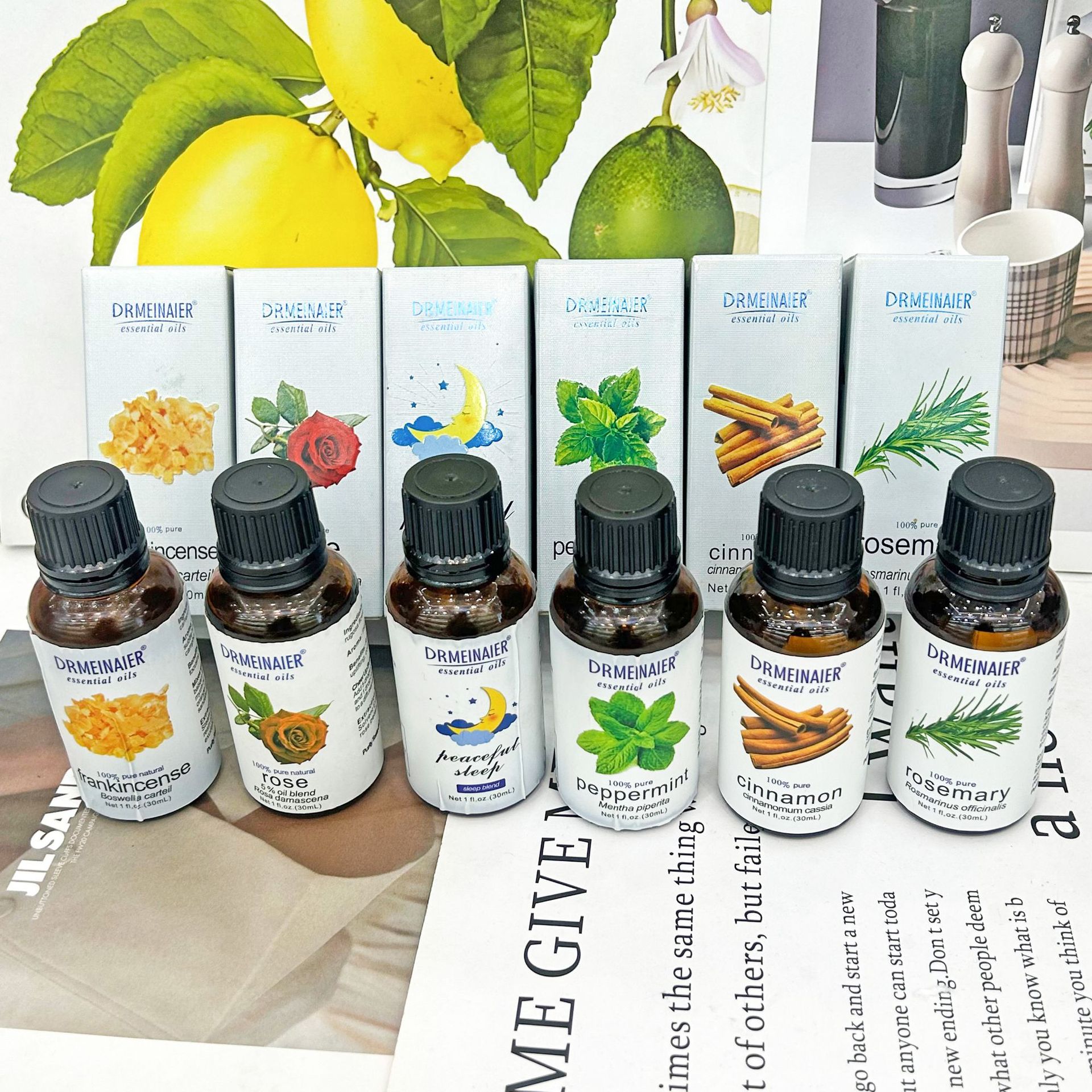 Cross-border Lavender Soothing Essential Oil 30ml Body and Face Aromatic Moisturizing SPA Rosemary Massage Oil for export Specification drawing
