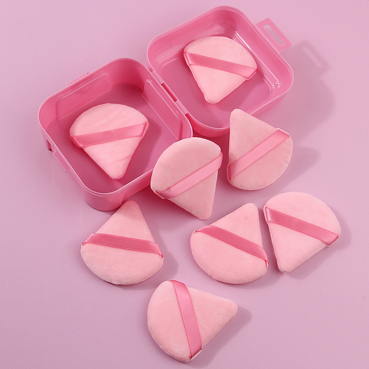 Super soft triangular powder puff, dry and wet dual-purpose powder puff, setting powder puff, professional beauty tool, makeup sponge powder puff full figure