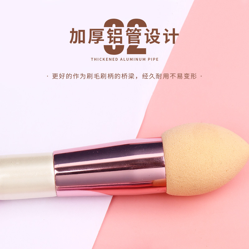 Single multi-functional blush brush, double-head sponge brush, setting powder brush, portable beauty tools for beginners wholesale Application Scenario