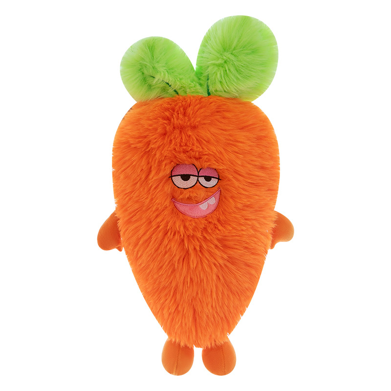 New cute long-haired carrot plush toy, expression monster figurine, ugly and adorable doll, birthday gift Item Picture
