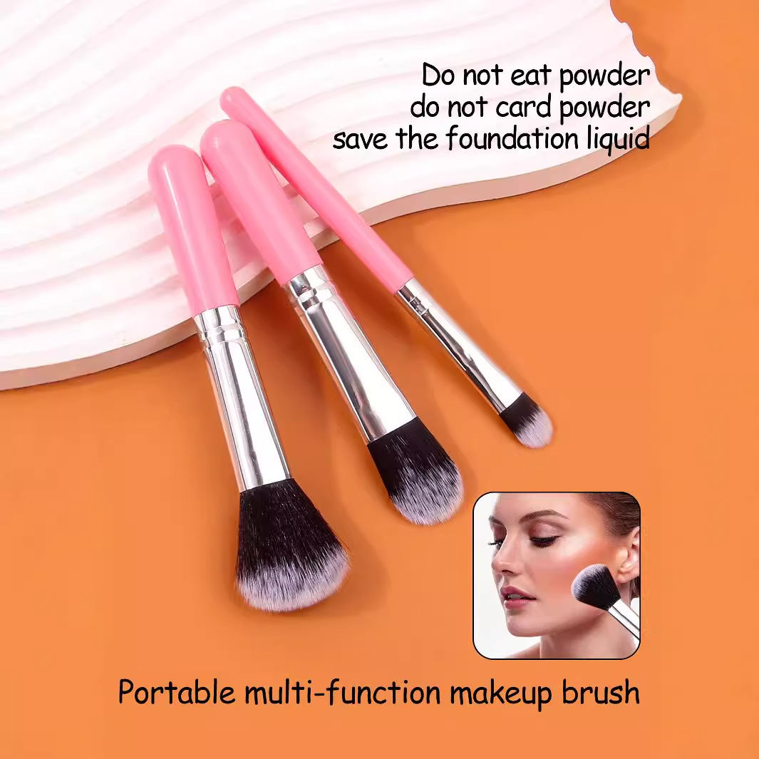 Beginner's beauty tools 7-piece set: Makeup brush, soft bristle for easy powder application, eyeshadow for contouring, loose powder, travel complete set, portable Specification drawing