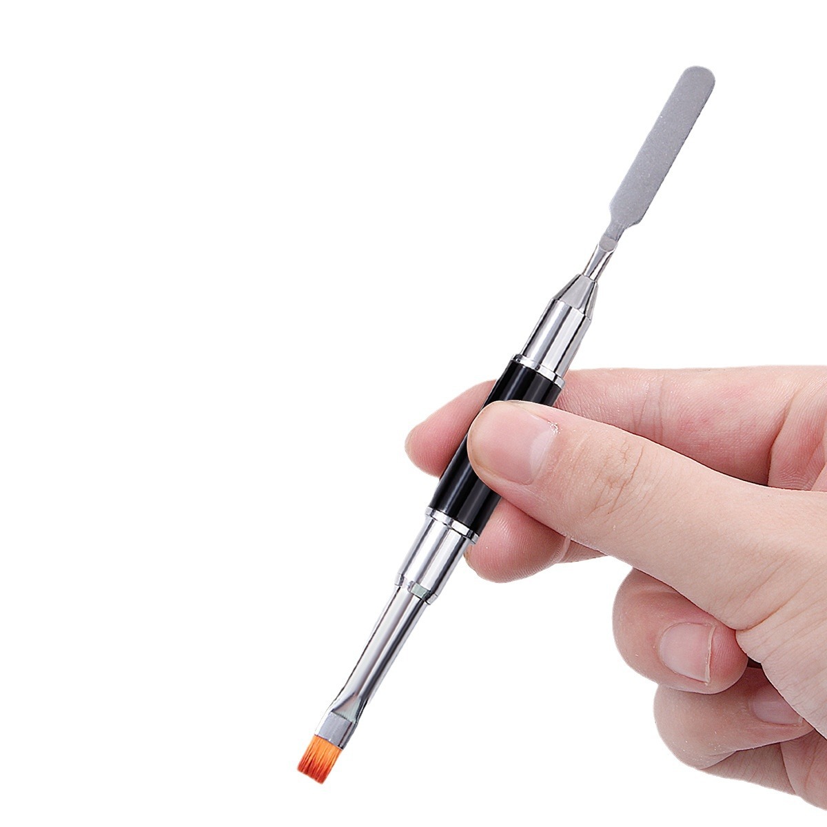Double head multi-functional nail pen, steel push phototherapy pen, glue remover, nail polish extension drawing pen, beauty tool Item Picture