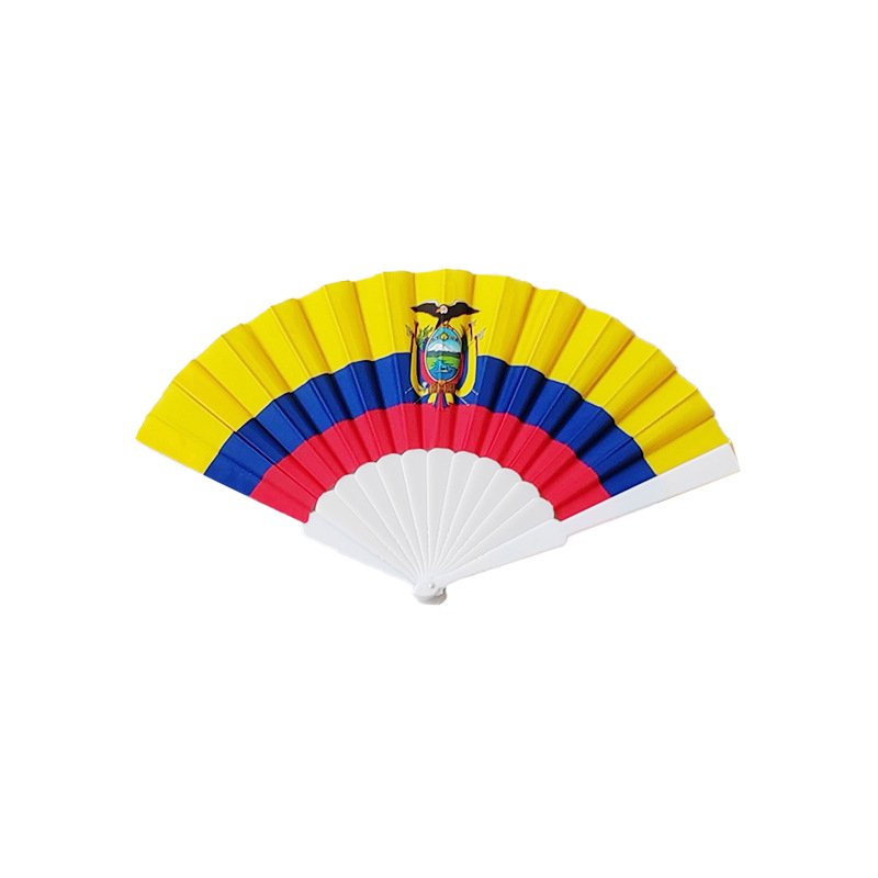 Chuangdong Flag 2026 US-Mexico-Canada World Cup Gift plastic flat fan advertisement logo printing Mexican National Flag folding fan details Picture