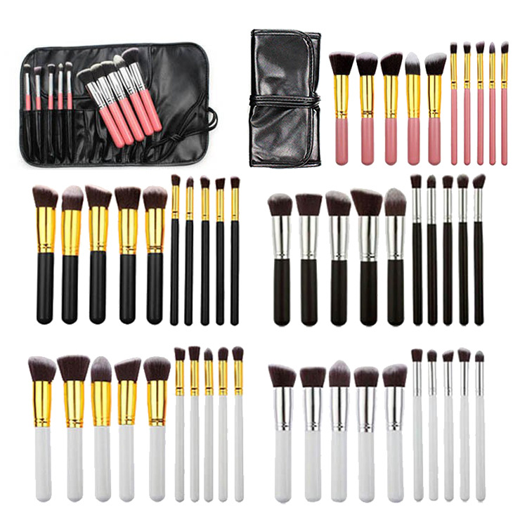 10-piece makeup brush set, complete makeup brushes for makeup artists, soft-bristled portable eyeshadow brushes, wholesale of beauty tools full figure