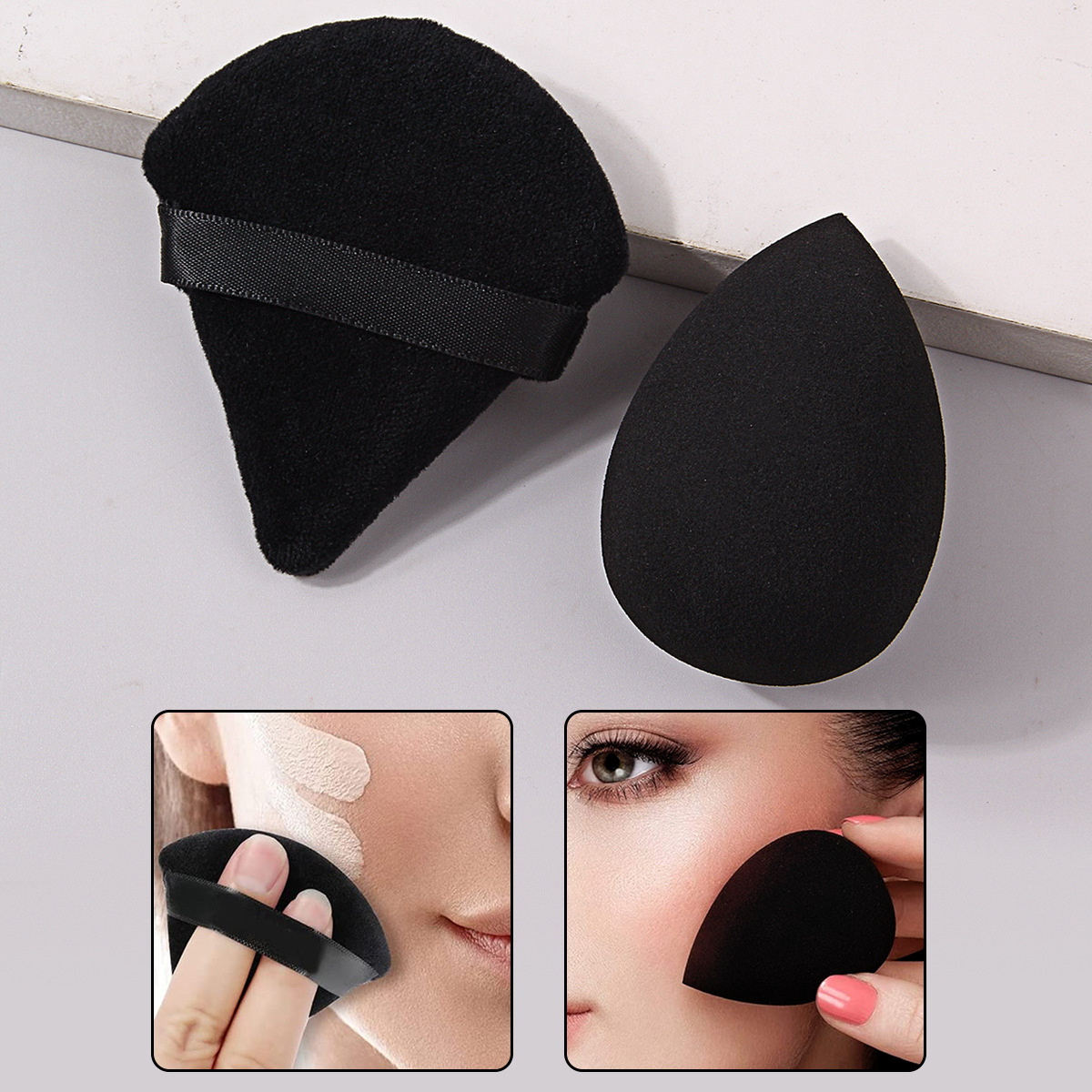 Beginner's Eye 15-piece makeup brush set: Eyeshadow brush, smuder brush, foundation, sponge egg, setting powder puff, makeup combination details Picture