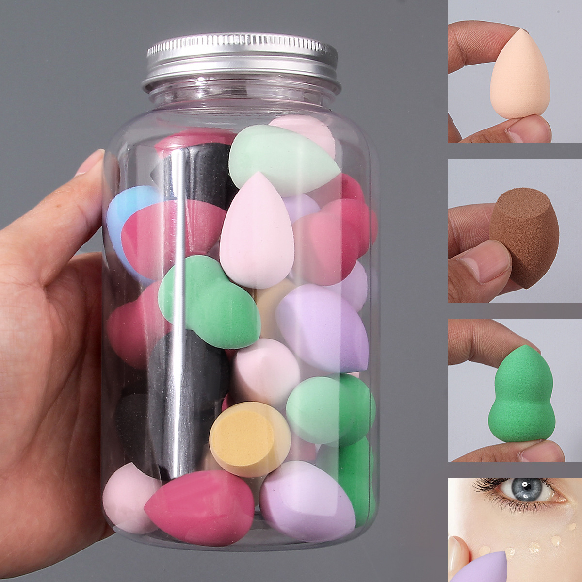 Mini Q-bouncy beauty eggs, high-quality export A-grade makeup eggs, even makeup application, travel without powder, available in stock, colors to choose from full figure