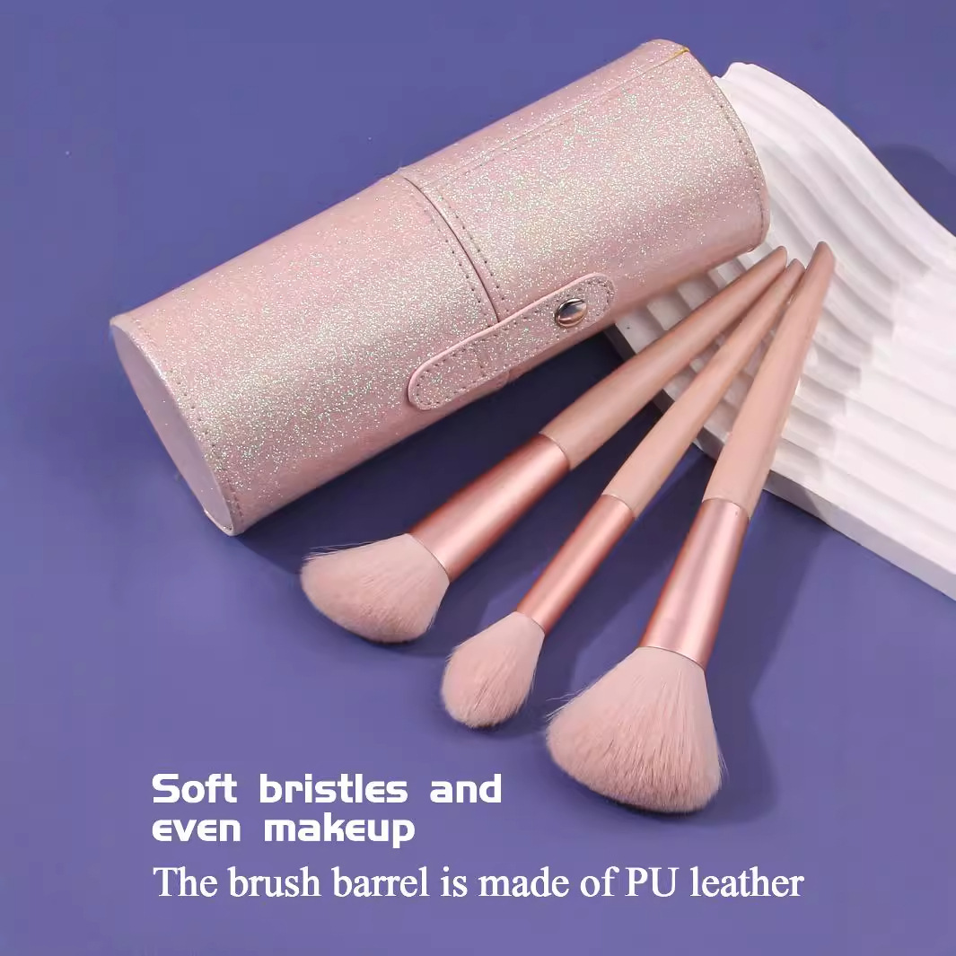 Factory direct sales of 12 makeup brush sets, complete pink bucket loose powder eyeshadow brushes, high appearance level beauty tools Specification drawing