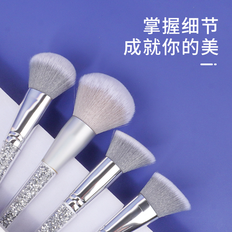 Large loose brush diamond handle makeup brush setting loose brush portable angled contoured brush soft bristle blush brush details Picture